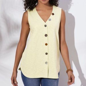 Soft Surroundings Delia Tank XS Whisper White NWT